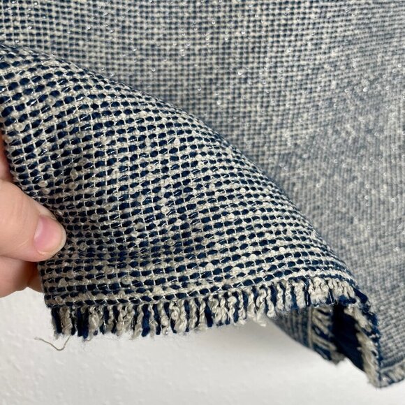 Banana Republic Navy Blue and Silver Tweed Academic Preppy Skirt Size: 10 - Picture 5 of 9